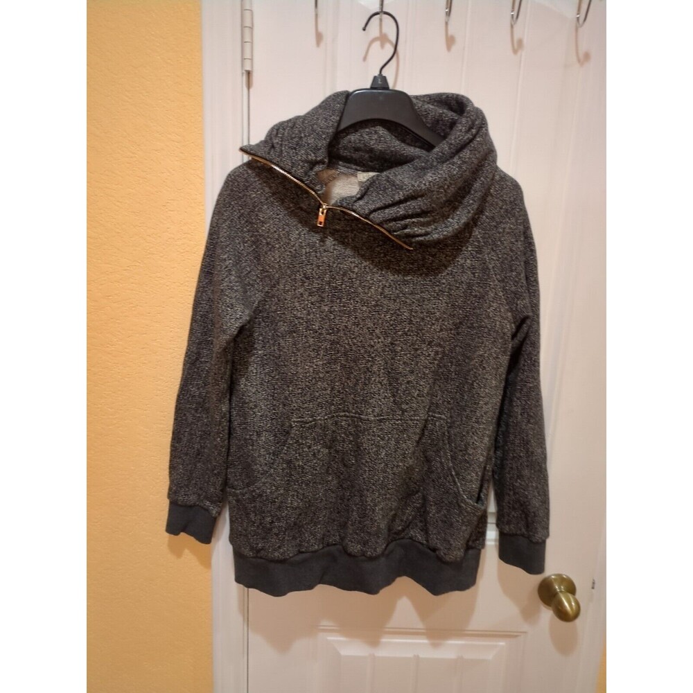 Kimi Kai Maternity Sweater Womens Size L Heather Gray Cowl Neck